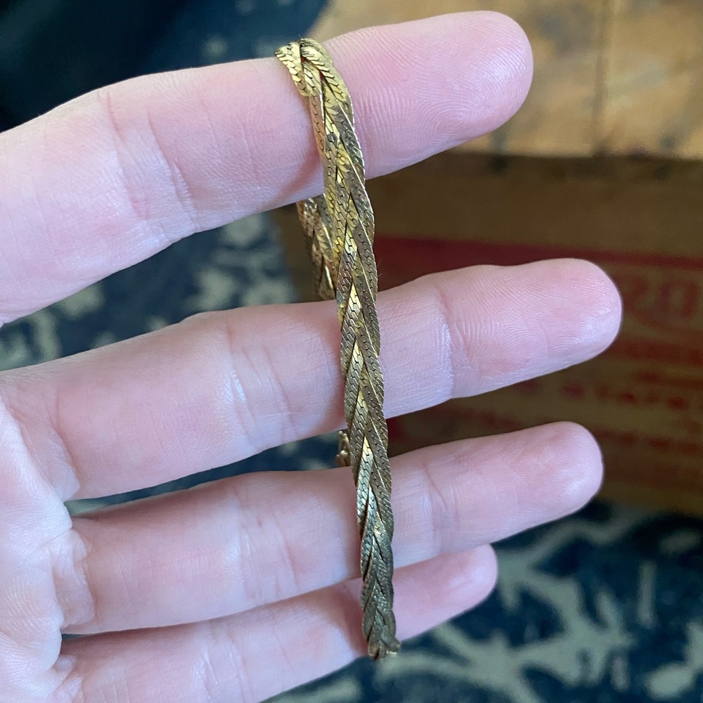 Vintage Gold Braided Bracelet
